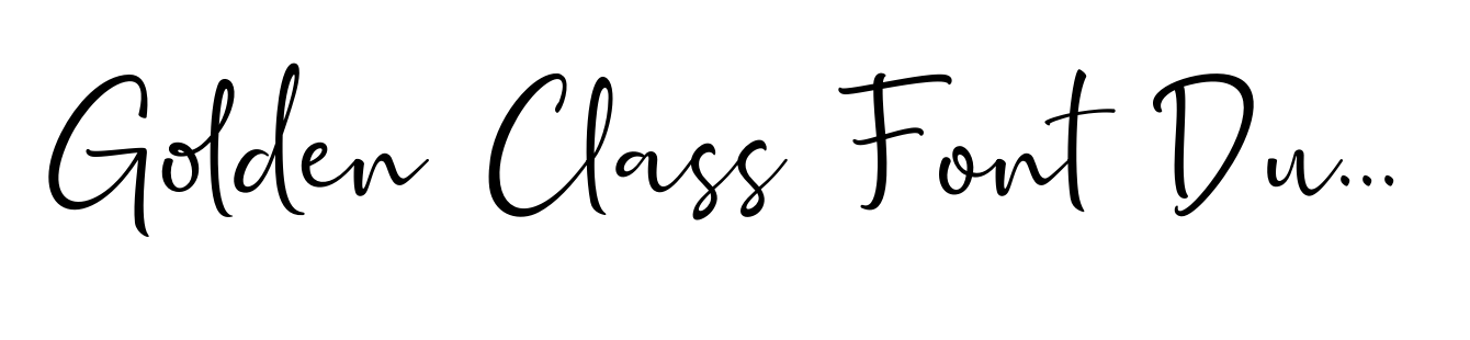 Golden Class Font Duo script