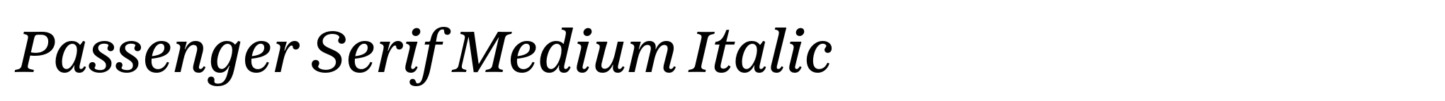 Passenger Serif Medium Italic image