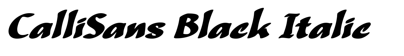 CalliSans Black Italic