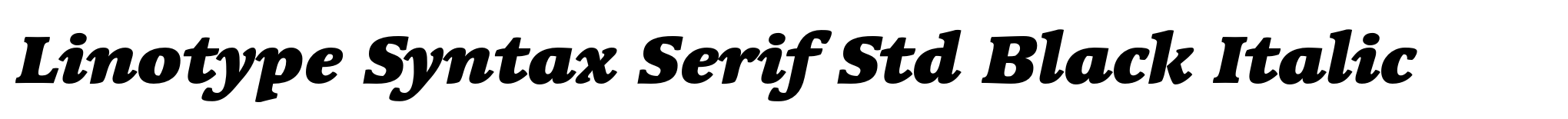 Linotype Syntax Serif Std Black Italic image