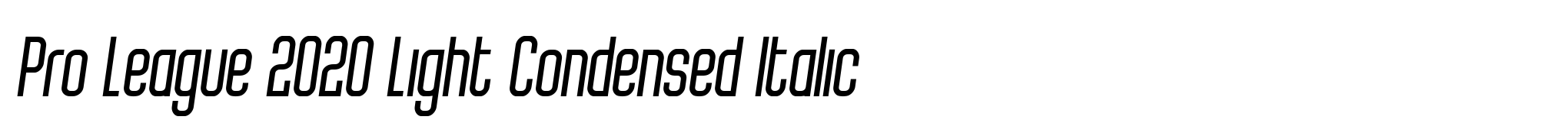 Pro League 2020 Light Condensed Italic image