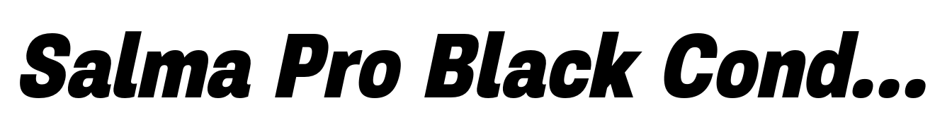 Salma Pro Black Condensed Italic