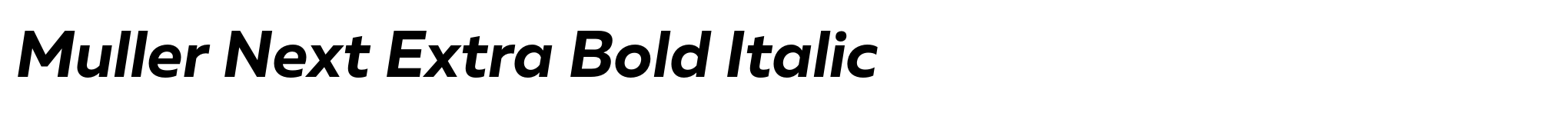 Muller Next Extra Bold Italic image