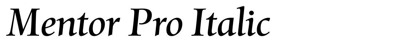 Mentor Pro Italic