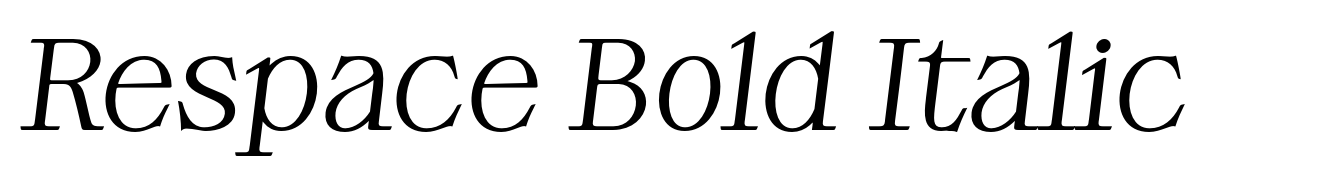 Respace Bold Italic