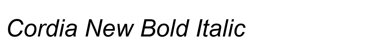 Cordia New Bold Italic