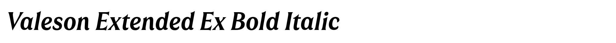 Valeson Extended Ex Bold Italic image