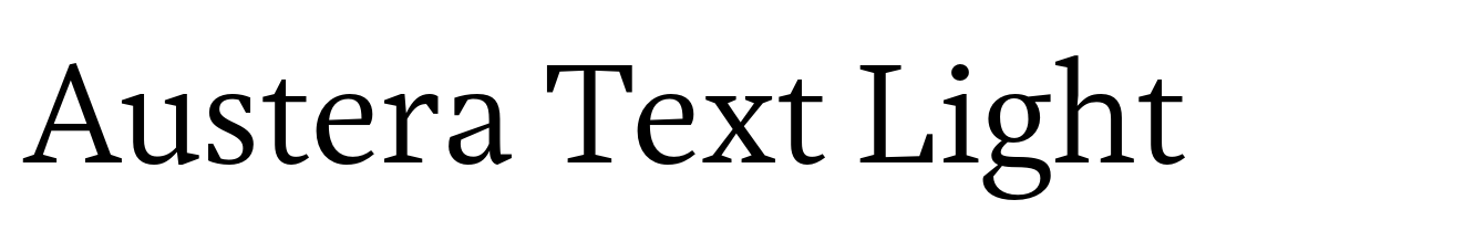Austera Text Light