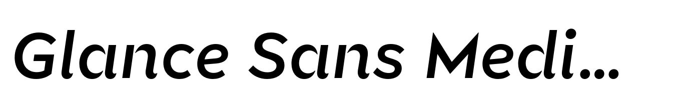 Glance Sans Medium Italic