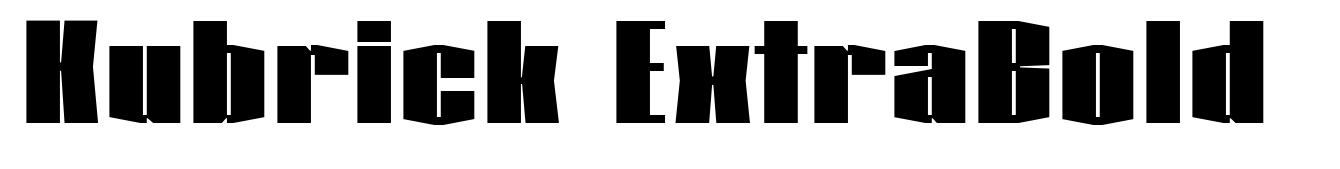 Kubrick ExtraBold
