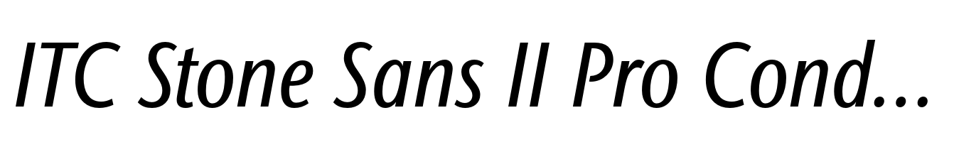 ITC Stone Sans II Pro Condensed Medium Italic
