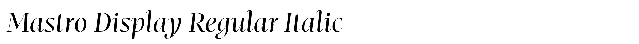 Mastro Display Regular Italic image