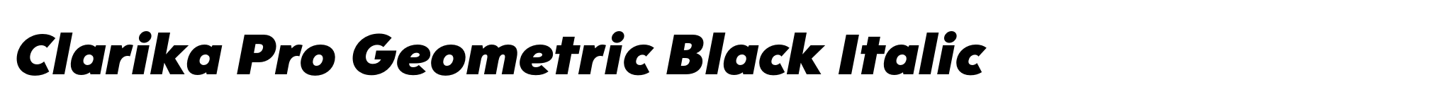 Clarika Pro Geometric Black Italic image