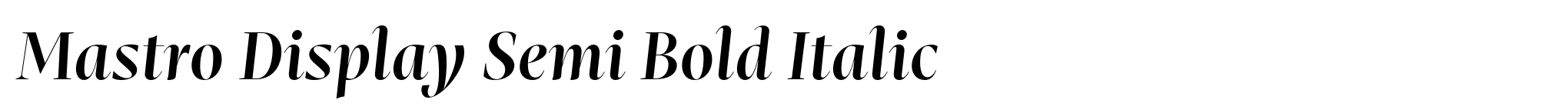 Mastro Display Semi Bold Italic image