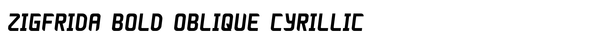 Zigfrida Bold Oblique Cyrillic image
