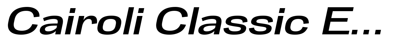 Cairoli Classic Extended Medium Italic