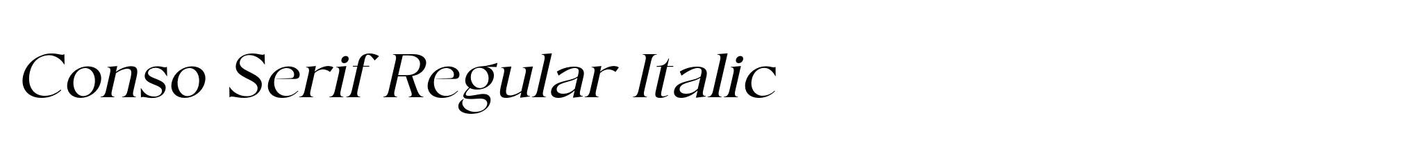 Conso Serif Regular Italic image