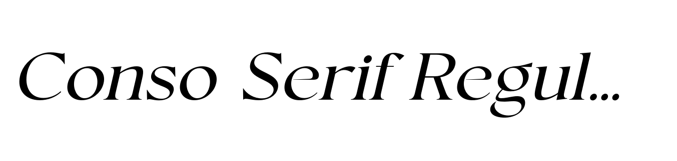Conso Serif Regular Italic