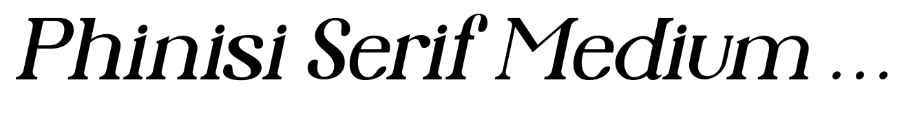 Phinisi Serif Medium Italic