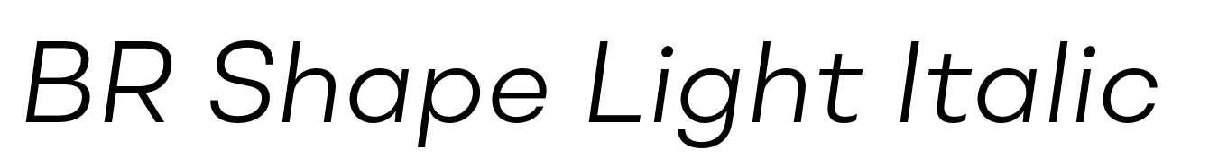 BR Shape Light Italic