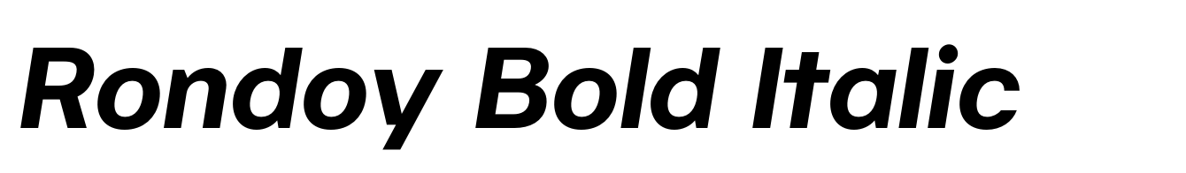 Rondoy Bold Italic