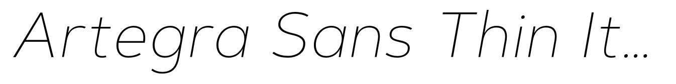 Artegra Sans Thin Italic