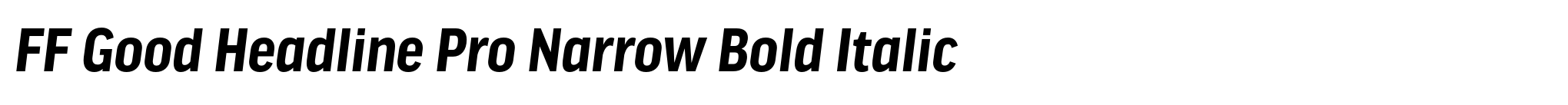 FF Good Headline Pro Narrow Bold Italic image