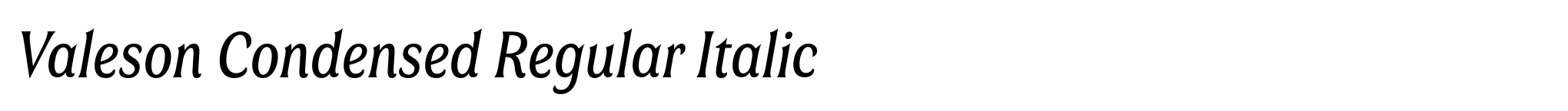 Valeson Condensed Regular Italic image