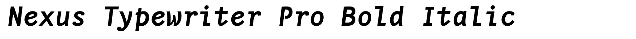 Nexus Typewriter Pro Bold Italic image
