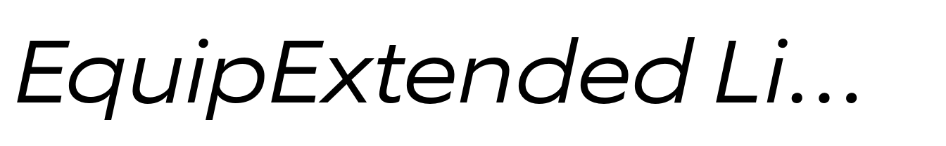 EquipExtended Light Italic