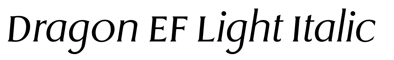 Dragon EF Light Italic