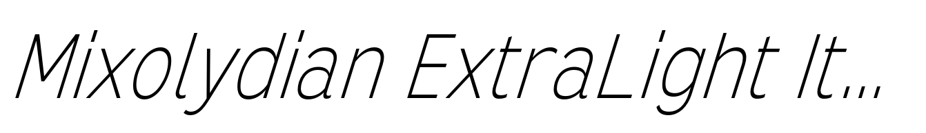 Mixolydian ExtraLight Italic