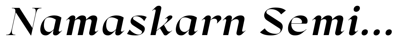 Namaskarn Semi Bold Italic