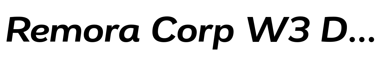 Remora Corp W3 Demi Italic