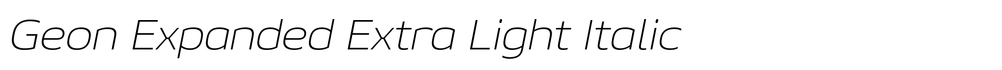 Geon Expanded Extra Light Italic image