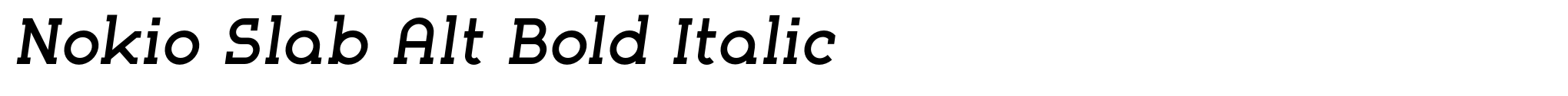 Nokio Slab Alt Bold Italic image