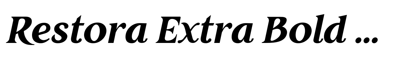 Restora Extra Bold Italic