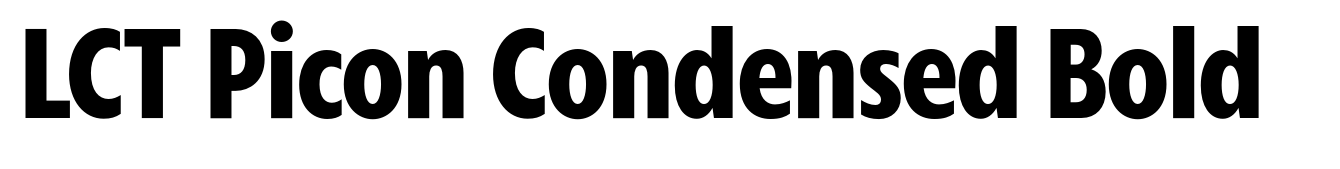 LCT Picon Condensed Bold