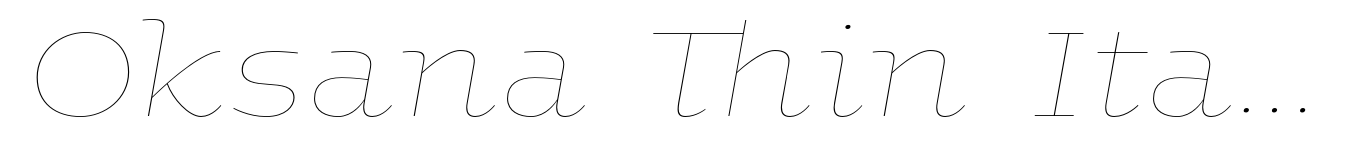 Oksana Thin Italic