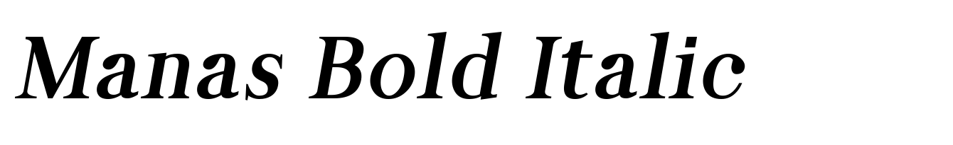Manas Bold Italic