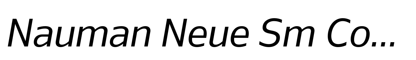 Nauman Neue Sm Condensed Regular Italic