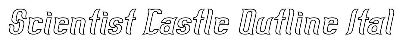 Scientist Castle Outline Italic