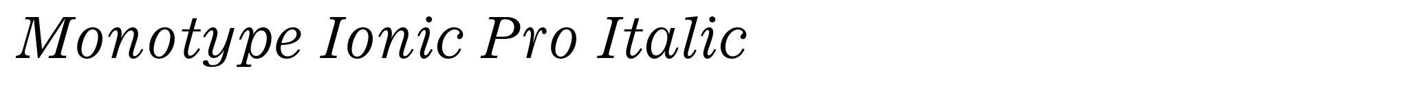 Monotype Ionic Pro Italic image