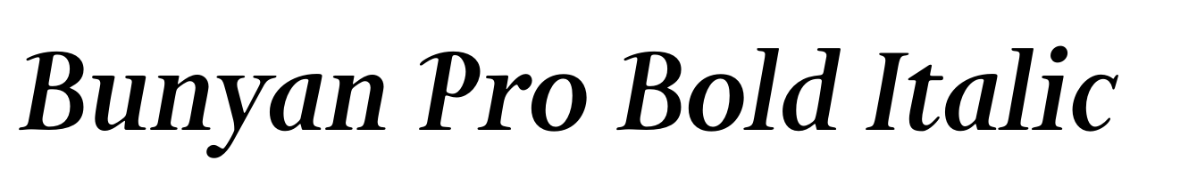 Bunyan Pro Bold Italic