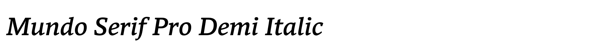 Mundo Serif Pro Demi Italic image