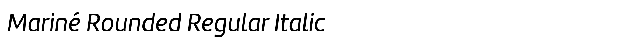 Mariné Rounded Regular Italic image