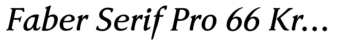Faber Serif Pro 66 Kraeftig Kursiv