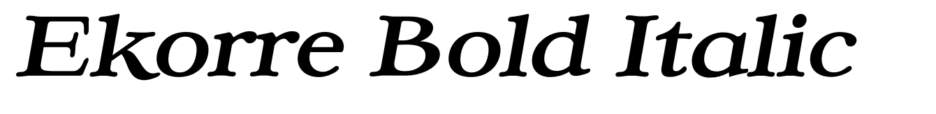 Ekorre Bold Italic