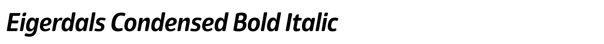 Eigerdals Condensed Bold Italic image