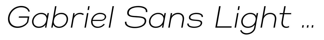 Gabriel Sans Light Italic